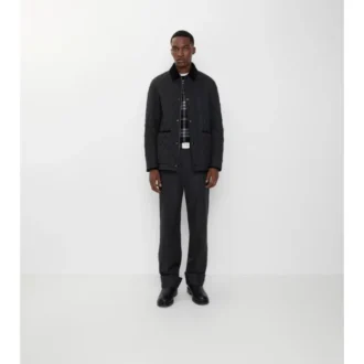 Gesteppte Barn-Jacke aus Wolle