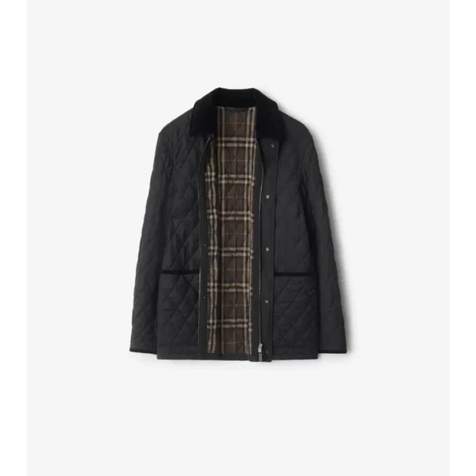 Gesteppte Barn-Jacke aus Wolle