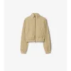 Gesteppte Bomberjacke aus Gabardine