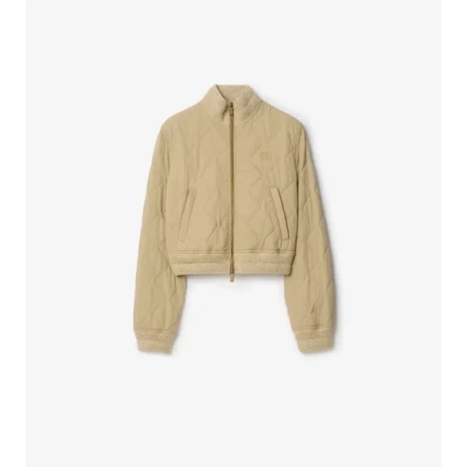 Gesteppte Bomberjacke aus Gabardine