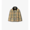 Gesteppte Nylon-Barn-Jacke mit Karomuster