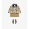 Gesteppte Nylon-Barn-Jacke mit Karomuster