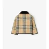 Gesteppte Nylon-Barn-Jacke mit Karomuster