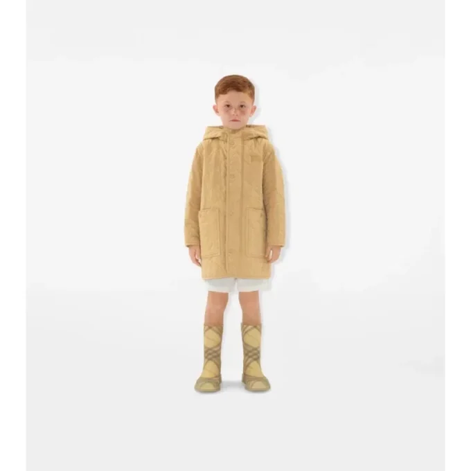 Gesteppter Nylon-Kapuzenmantel