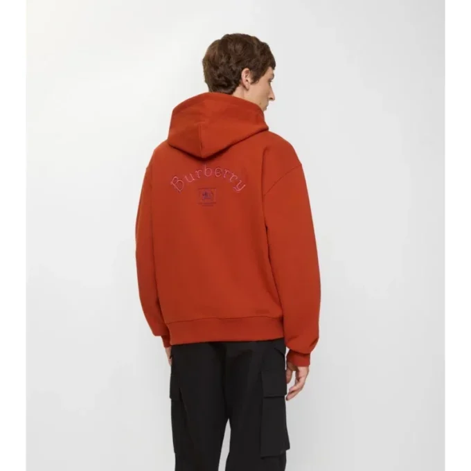 Gothic Logo Baumwoll-Kapuzenpullover mit Reißverschluss