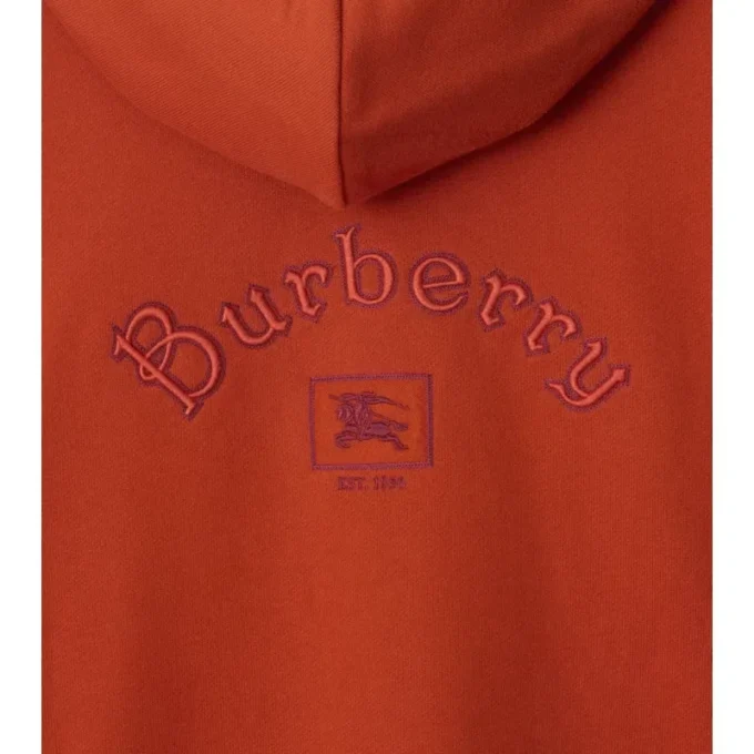 Gothic Logo Baumwoll-Kapuzenpullover mit Reißverschluss