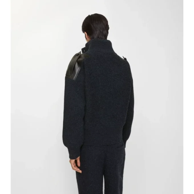 Halbknopf-Pullover aus Wolle