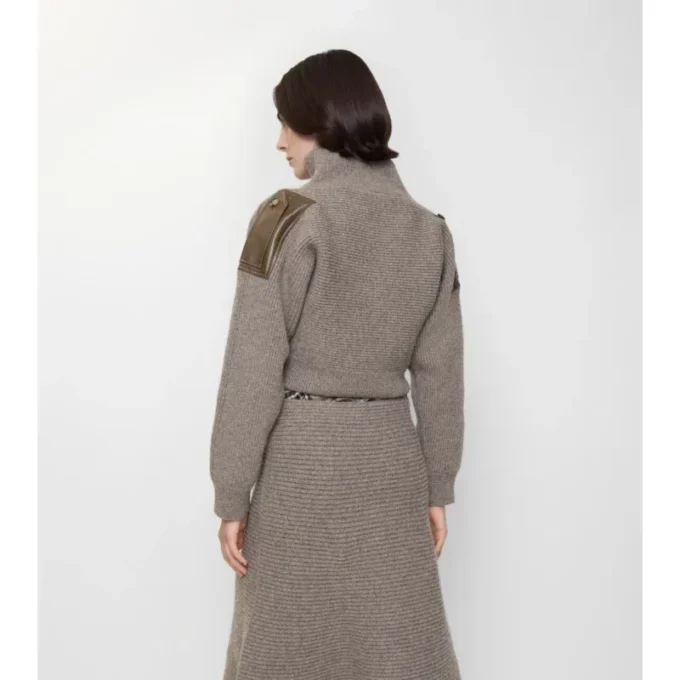 Halbknopf-Pullover aus Wolle