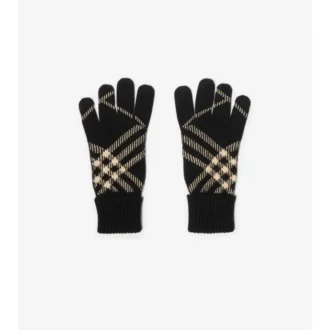 Handschuhe aus Kaschmirmischung mit Karomuster