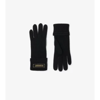 Handschuhe aus Wollmischung mit Logo-Aufnäher