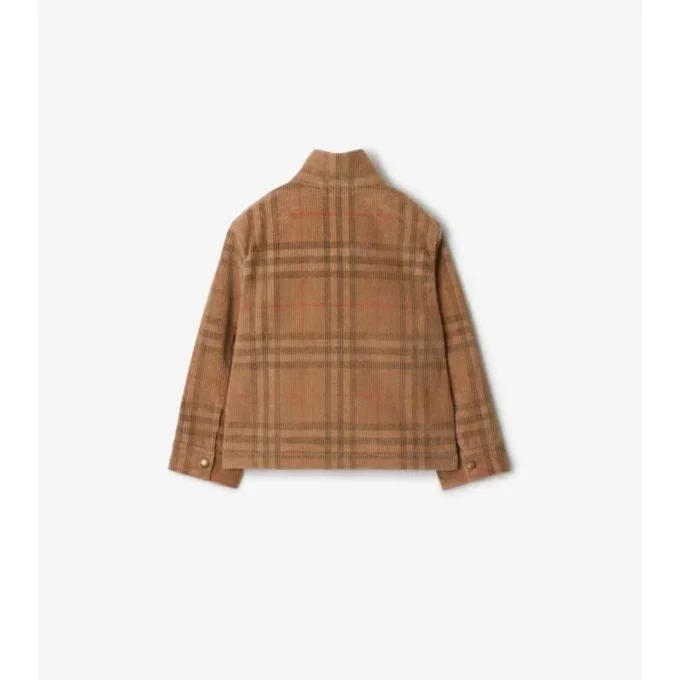 Harrington-Jacke aus kariertem Cord