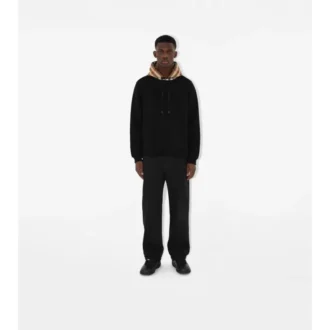 Hoodie mit Kapuze aus Baumwollflanell im Burberry-Karomuster