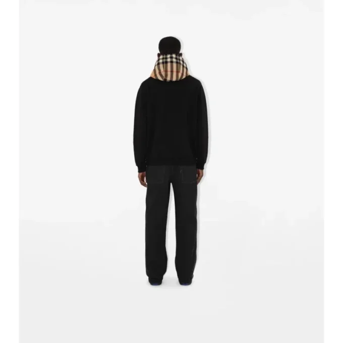 Hoodie mit Kapuze aus Baumwollflanell im Burberry-Karomuster