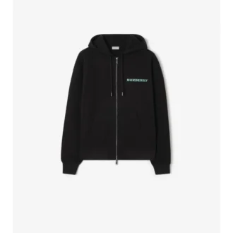 Hoodie mit Reißverschluss aus Baumwolle mit Heritage-Logo