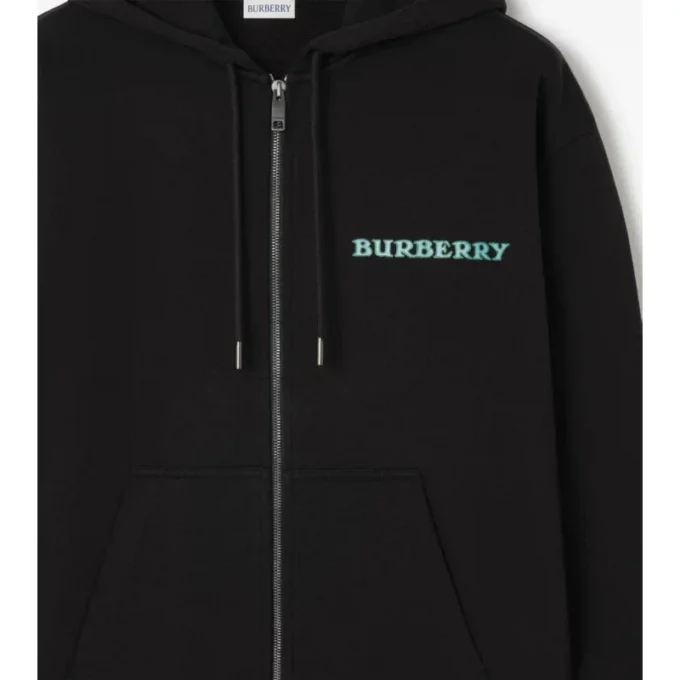Hoodie mit Reißverschluss aus Baumwolle mit Heritage-Logo