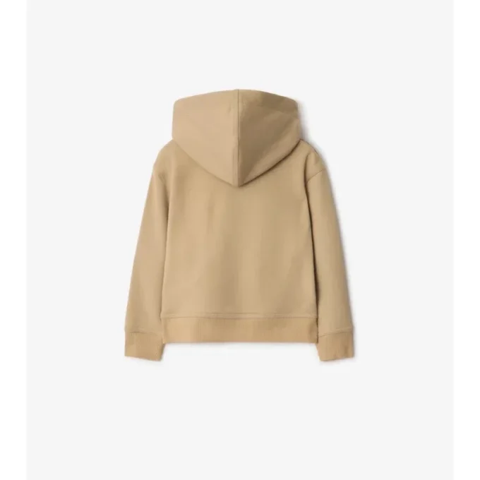 Hoodie mit Reißverschluss aus Baumwolle mit Karomuster