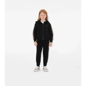 Hoodie mit Reißverschluss aus Baumwolle mit Karomuster