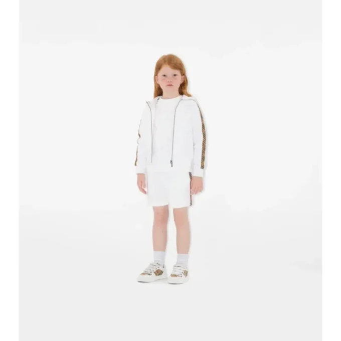 Hoodie mit Reißverschluss aus Baumwolle mit Karomuster
