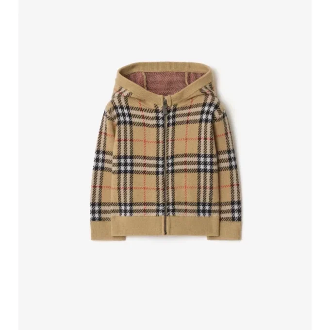 Hoodie mit Reißverschluss aus Wolle