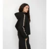 Hoodie mit Reißverschluss und Karobordüre