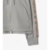 Hoodie mit Reißverschluss und Karobordüre