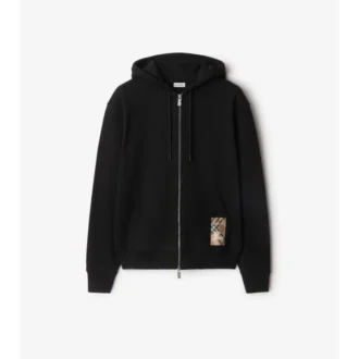 Hoodie mit Reißverschluss und Karomuster