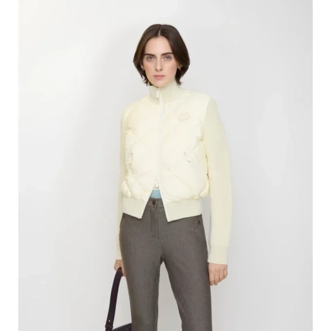 Jacke aus Nylon und Wolle mit Check-Stitch