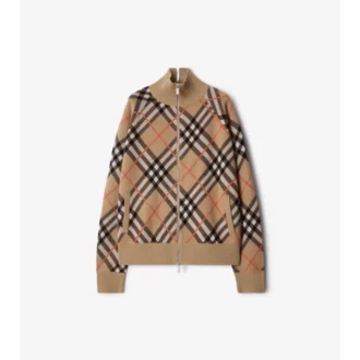 Jacke aus Wolle-Mohair-Mischung mit Karomuster