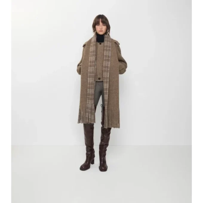 Jacke aus Wollmischung mit abnehmbarem Schal