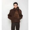 Jacke aus Wollmischung mit abnehmbarem Schal