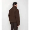 Jacke aus Wollmischung mit abnehmbarem Schal