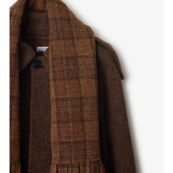 Jacke aus Wollmischung mit abnehmbarem Schal