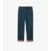 Jeans mit geradem Bein und Karomuster
