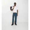Jeans mit geradem Bein und Karomuster