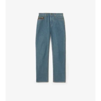 Jeans mit mittlerer Leibhöhe und geradem Schnitt