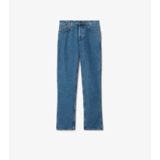 Jeans mit mittlerer Leibhöhe und geradem Schnitt