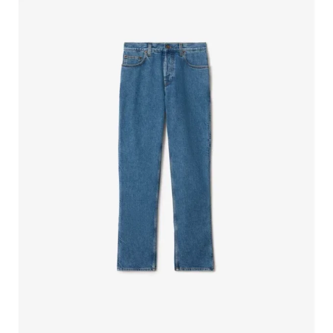 Jeans mit mittlerer Leibhöhe und geradem Schnitt