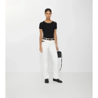 Jeans mit mittlerer Leibhöhe und geradem Schnitt