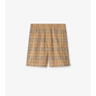 Jersey-Shorts mit Karomuster
