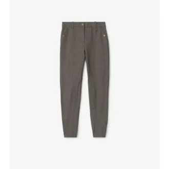 Jodhpurs aus Stretch-Baumwolle mit Fischgrätenmuster