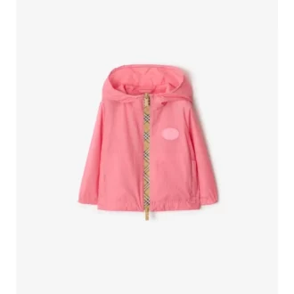 Kapuzenjacke aus Nylon mit Karomuster