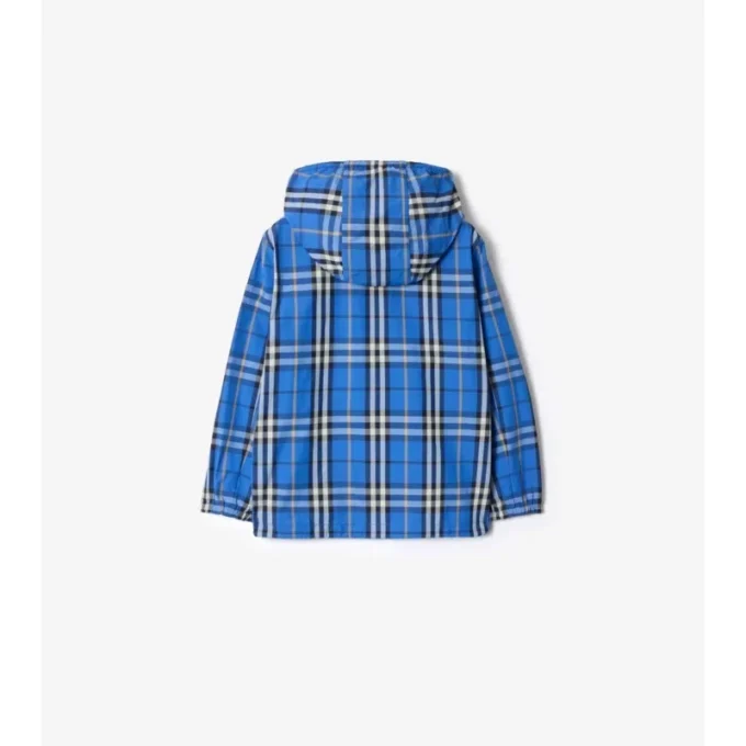 Kapuzenjacke aus Nylon mit Karomuster