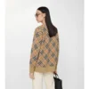 Karierte Baumwoll-Strickjacke