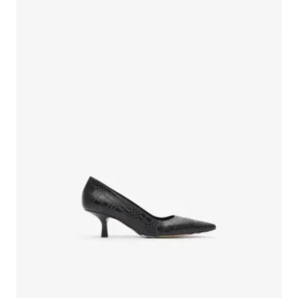 Karierte Damen-Pumps aus Leder