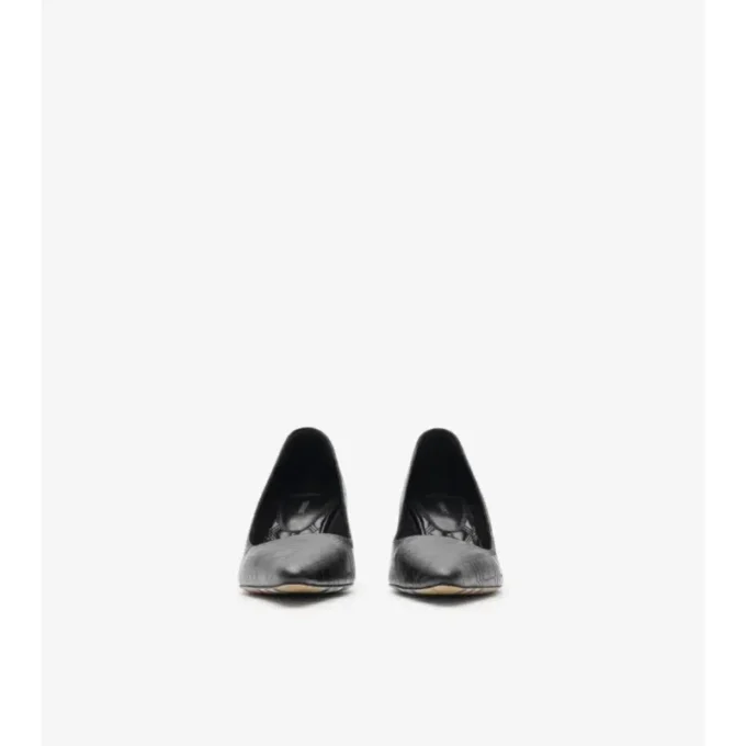 Karierte Damen-Pumps aus Leder