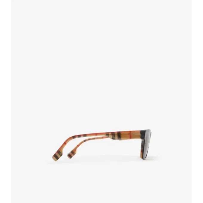 Karierte rechteckige Sonnenbrille