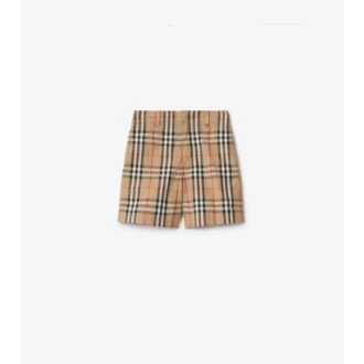 Karierte Shorts aus Baumwoll-Oxford