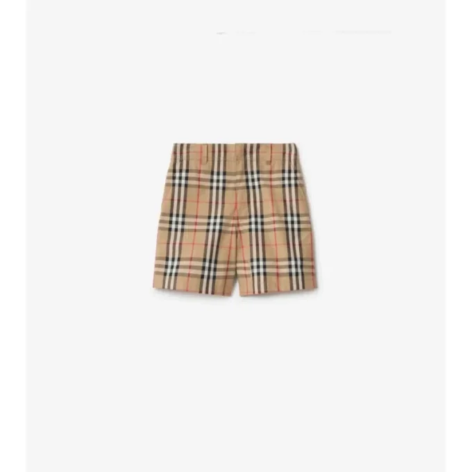 Karierte Shorts aus Baumwoll-Oxford