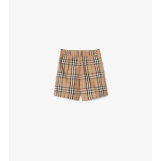 Karierte Shorts aus Baumwoll-Oxford
