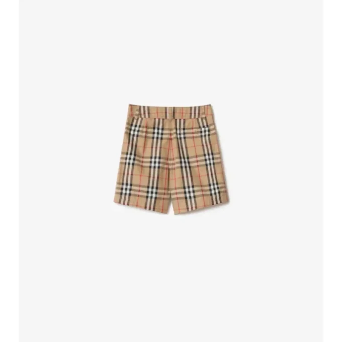 Karierte Shorts aus Baumwoll-Oxford